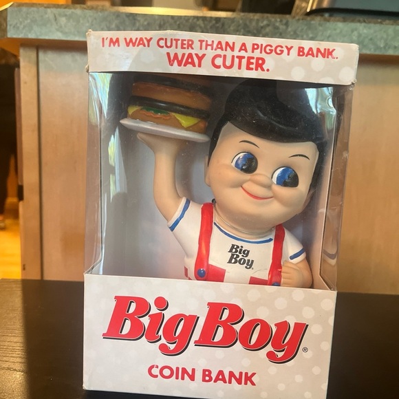 Bob’s Big Boy Coin Bank Restaurant Mascot Piggy Bank “Way Cuter" - Picture 2 of 6